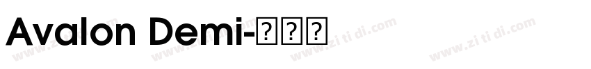 Avalon Demi字体转换